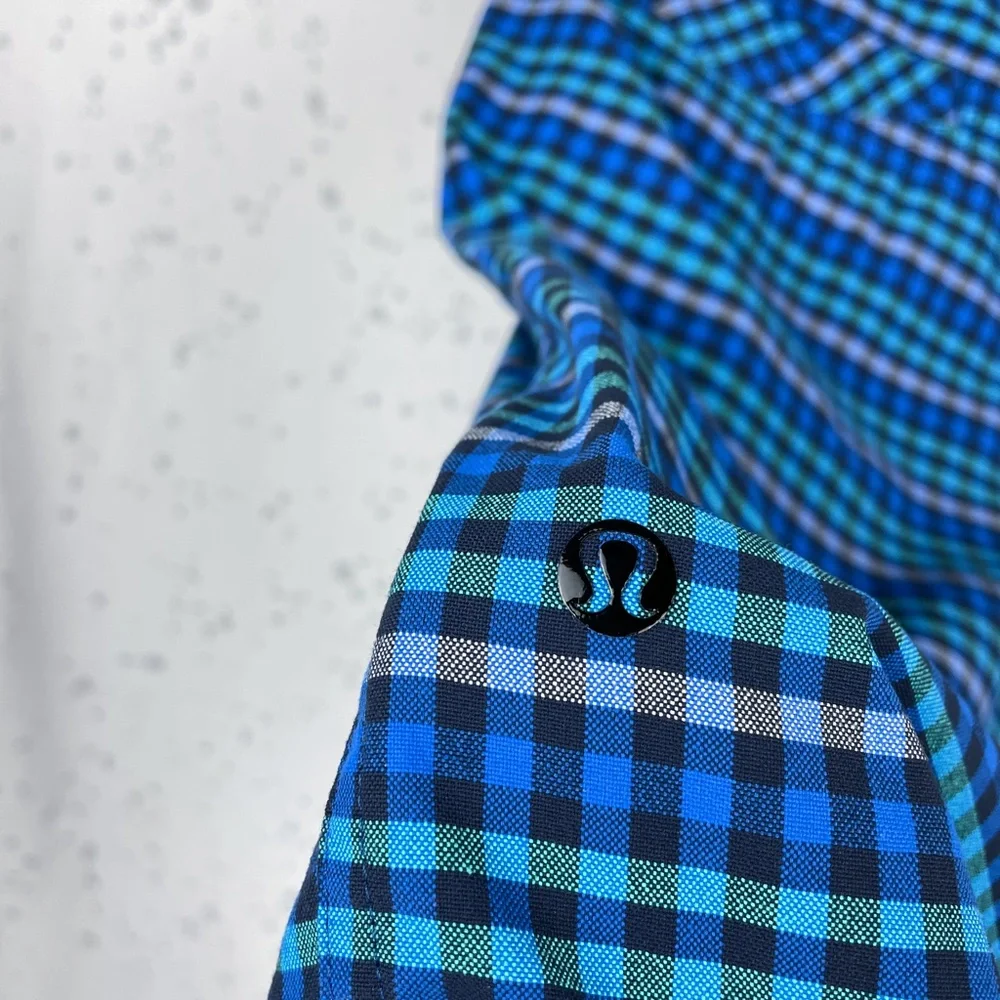 Lululemon Kahuna Shorts Blue Plaid 32